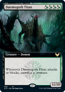Daemogoth Titan (Extended Art) [Strixhaven: School of Mages] | Deep Dive Games St. Marys
