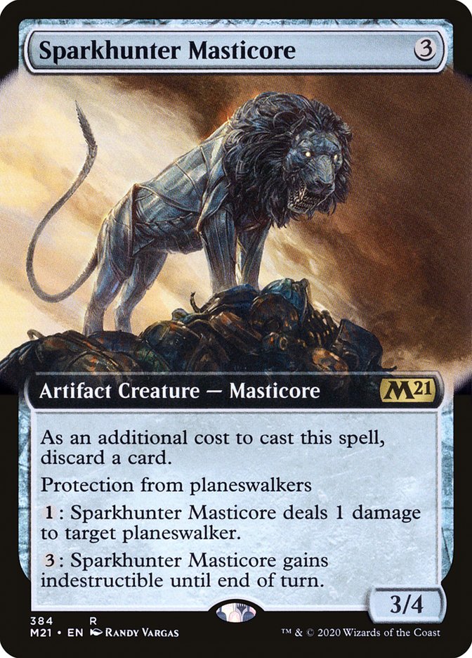 Sparkhunter Masticore (Extended Art) [Core Set 2021] | Deep Dive Games St. Marys