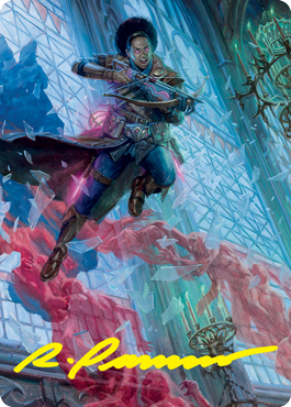 Kaya, Geist Hunter Art Card (Gold-Stamped Signature) [Innistrad: Crimson Vow Art Series] | Deep Dive Games St. Marys