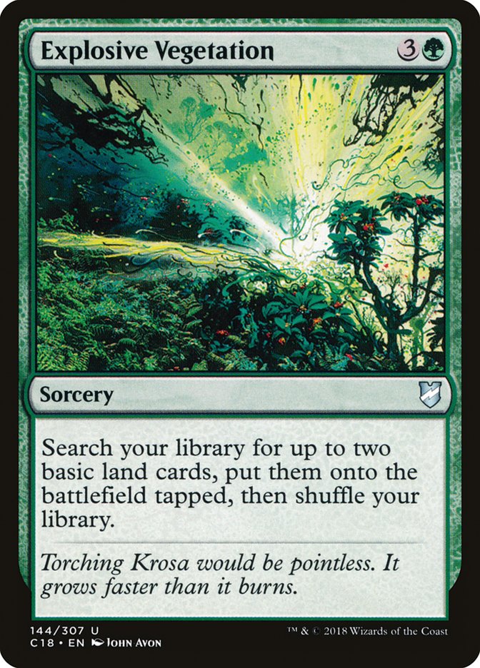 Explosive Vegetation [Commander 2018] | Deep Dive Games St. Marys