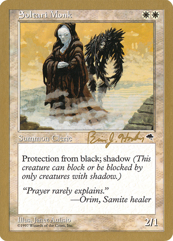 Soltari Monk (Brian Hacker) [World Championship Decks 1998] | Deep Dive Games St. Marys