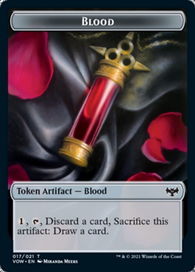 Blood // Bat Double-Sided Token [Innistrad: Crimson Vow Commander Tokens] | Deep Dive Games St. Marys