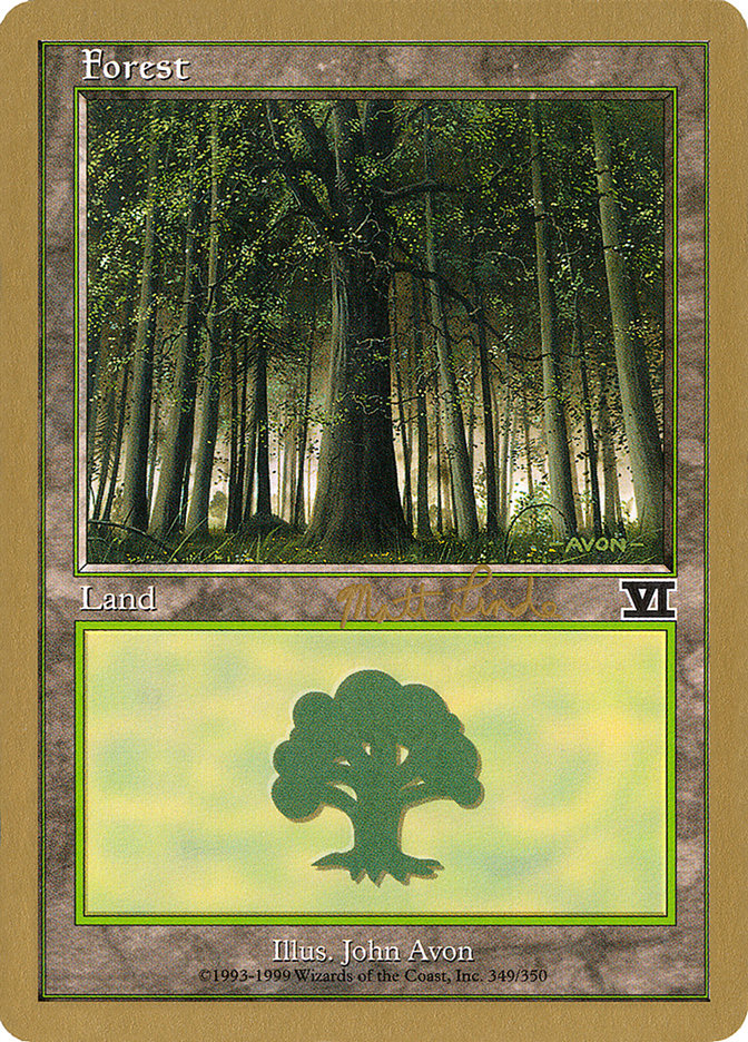 Forest (ml349) (Matt Linde) [World Championship Decks 1999] | Deep Dive Games St. Marys