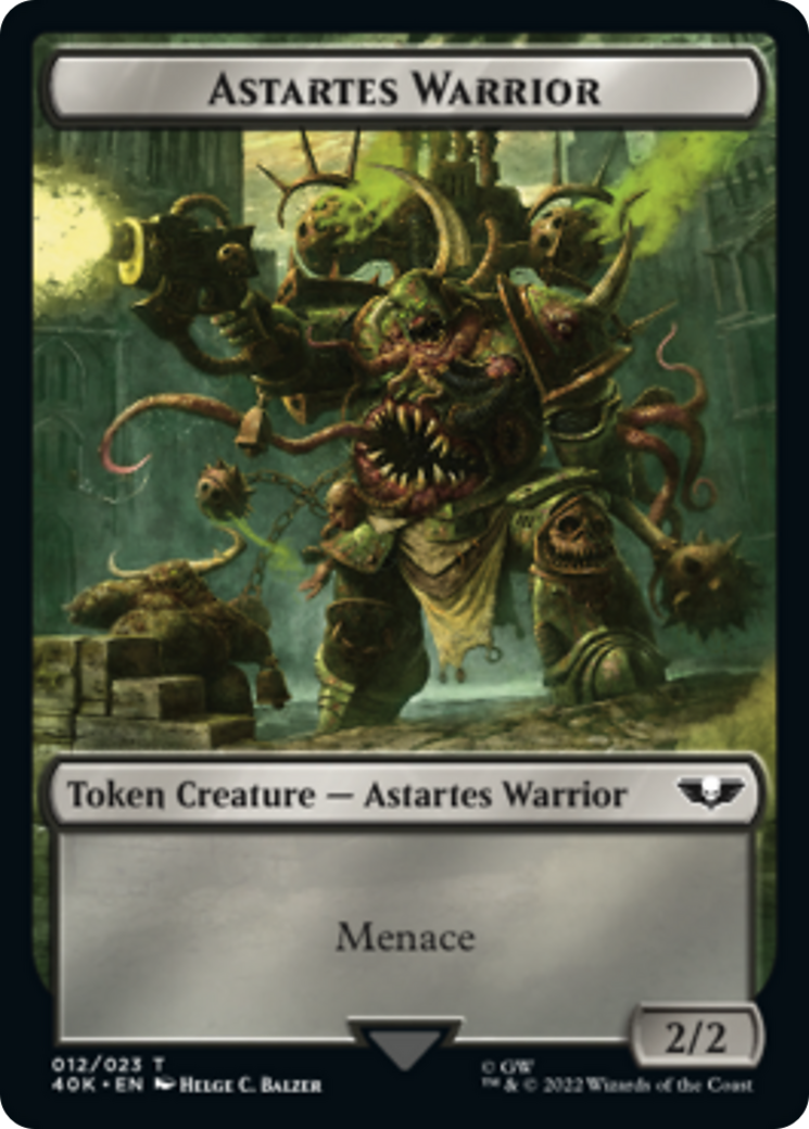 Astartes Warrior // Plaguebearer of Nurgle Double-Sided (Surge Foil) [Warhammer 40,000 Tokens] | Deep Dive Games St. Marys