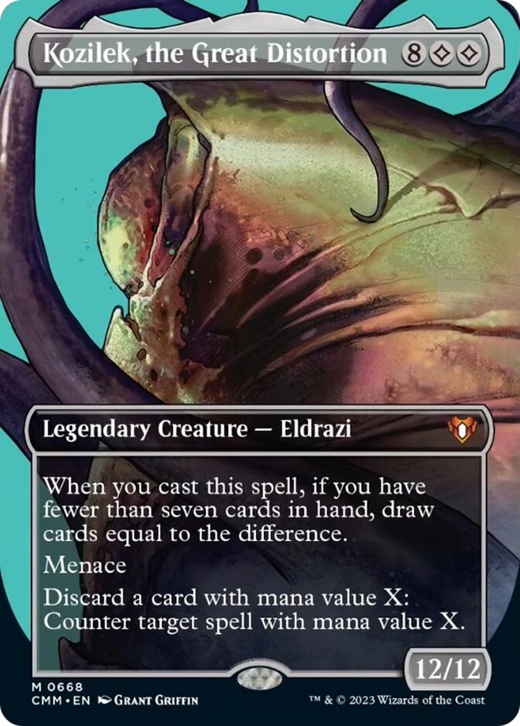 Kozilek, the Great Distortion (Borderless Profile) [Commander Masters] | Deep Dive Games St. Marys