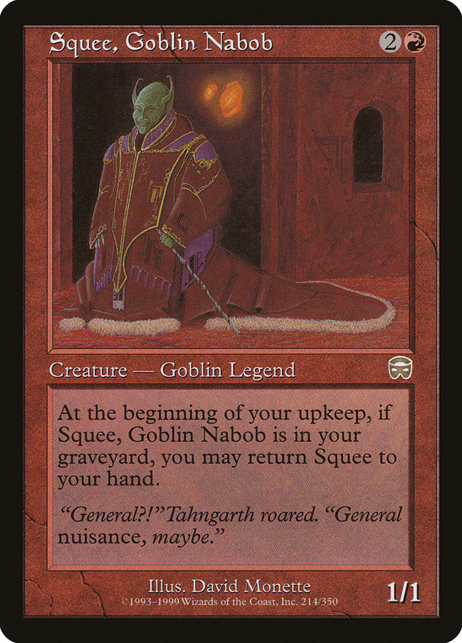 Squee, Goblin Nabob [Mercadian Masques] | Deep Dive Games St. Marys