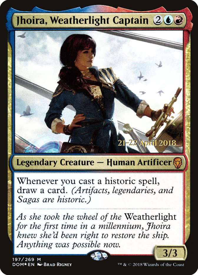 Jhoira, Weatherlight Captain [Dominaria Prerelease Promos] | Deep Dive Games St. Marys