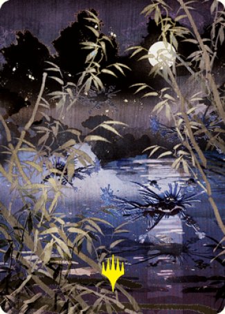 Swamp Art Card (Gold-Stamped Signature) [Kamigawa: Neon Dynasty Art Series] | Deep Dive Games St. Marys