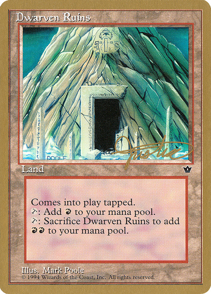 Dwarven Ruins (Mark Justice) [Pro Tour Collector Set] | Deep Dive Games St. Marys