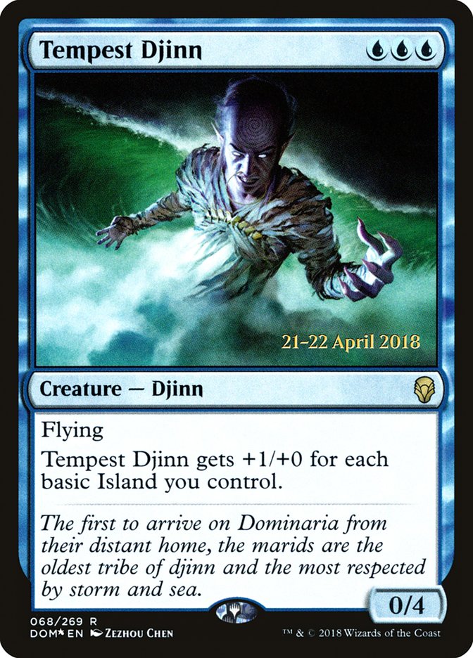 Tempest Djinn [Dominaria Prerelease Promos] | Deep Dive Games St. Marys