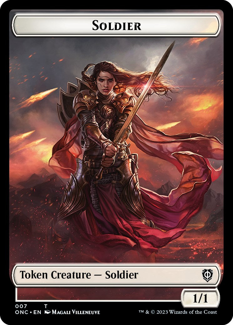 Soldier (007) // Angel Double-Sided Token [Phyrexia: All Will Be One Commander Tokens] | Deep Dive Games St. Marys