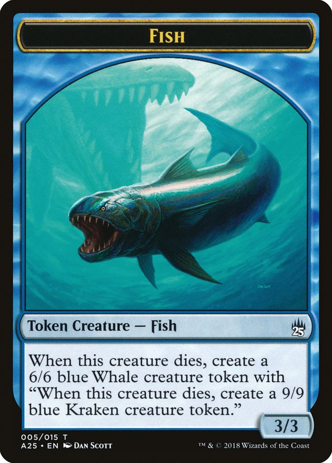 Fish // Kraken Double-Sided Token [Masters 25 Tokens] | Deep Dive Games St. Marys