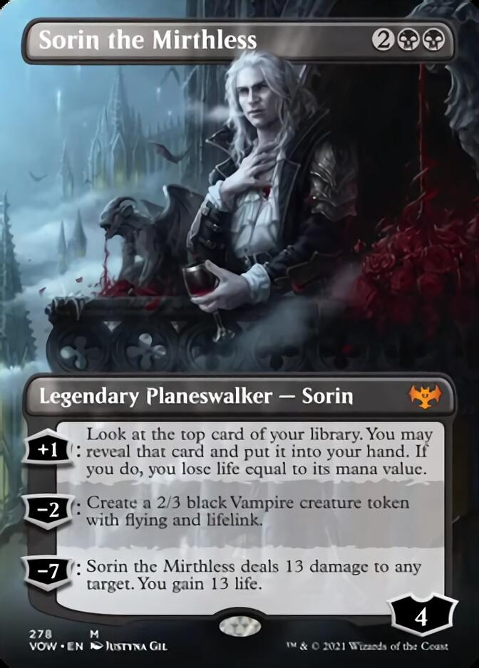 Sorin the Mirthless (Borderless) [Innistrad: Crimson Vow] | Deep Dive Games St. Marys