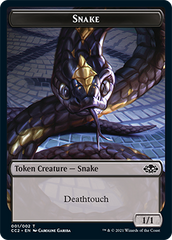 Snake // Zombie Double-Sided Token [Commander Collection: Black Tokens] | Deep Dive Games St. Marys