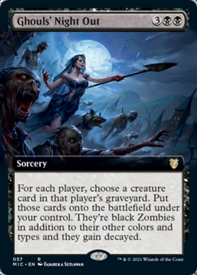 Ghouls' Night Out (Extended Art) [Innistrad: Midnight Hunt Commander] | Deep Dive Games St. Marys