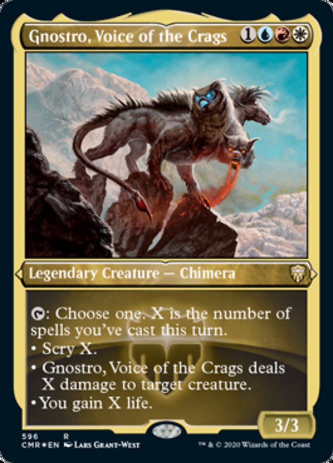 Gnostro, Voice of the Crags (Etched) [Commander Legends] | Deep Dive Games St. Marys