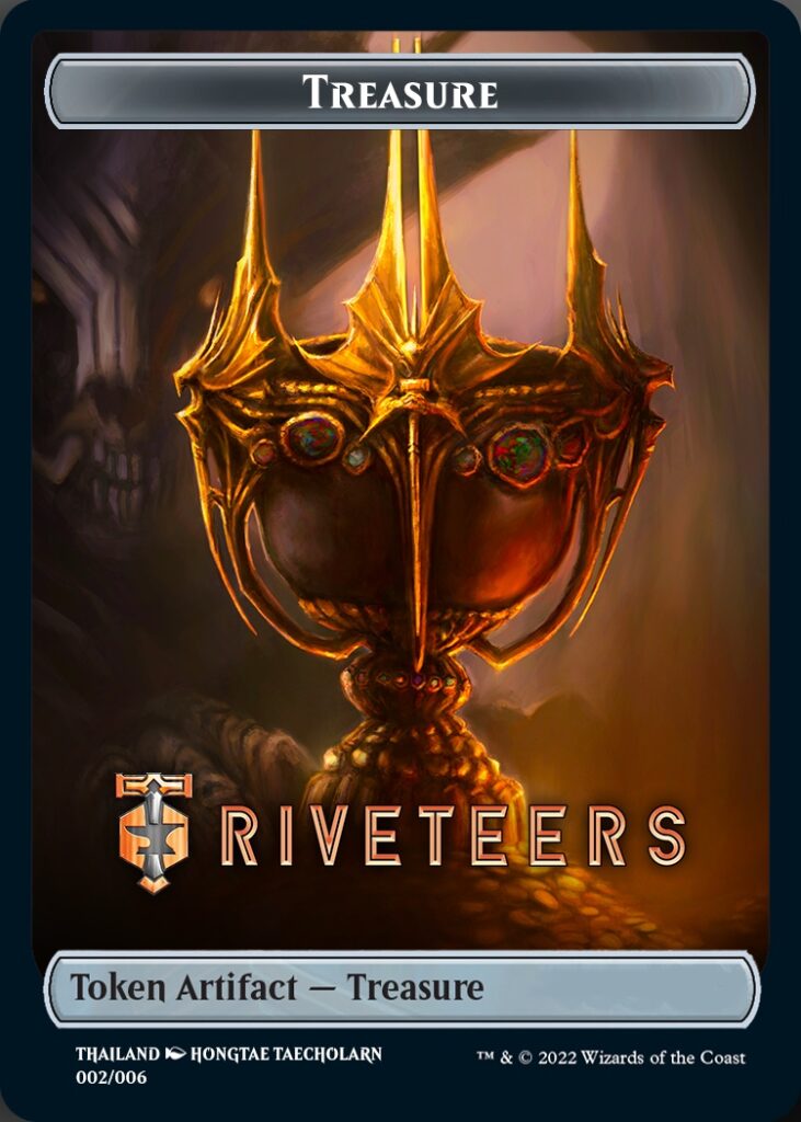 Treasure Token (Riveteers) (Southeast Asia Artists) [Streets of New Capenna Tokens] | Deep Dive Games St. Marys