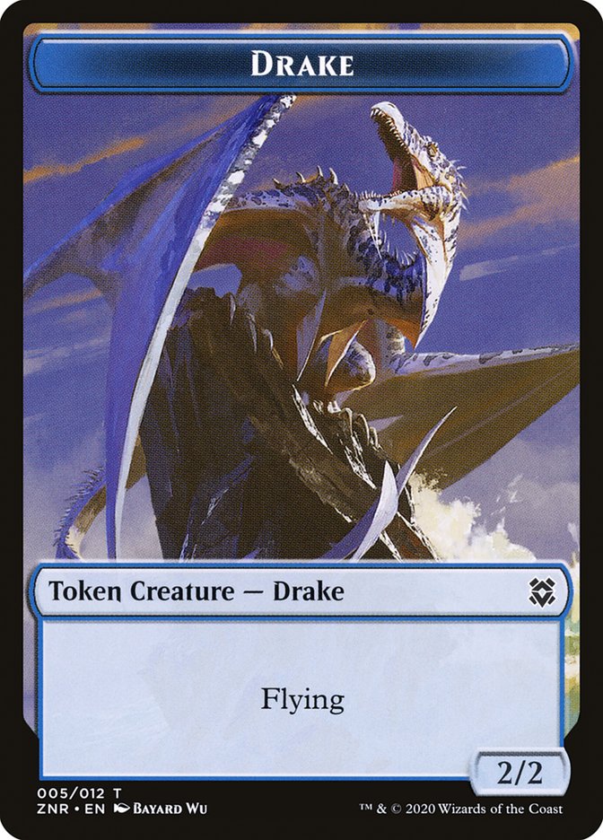 Copy // Drake Double-Sided Token [Zendikar Rising Tokens] | Deep Dive Games St. Marys