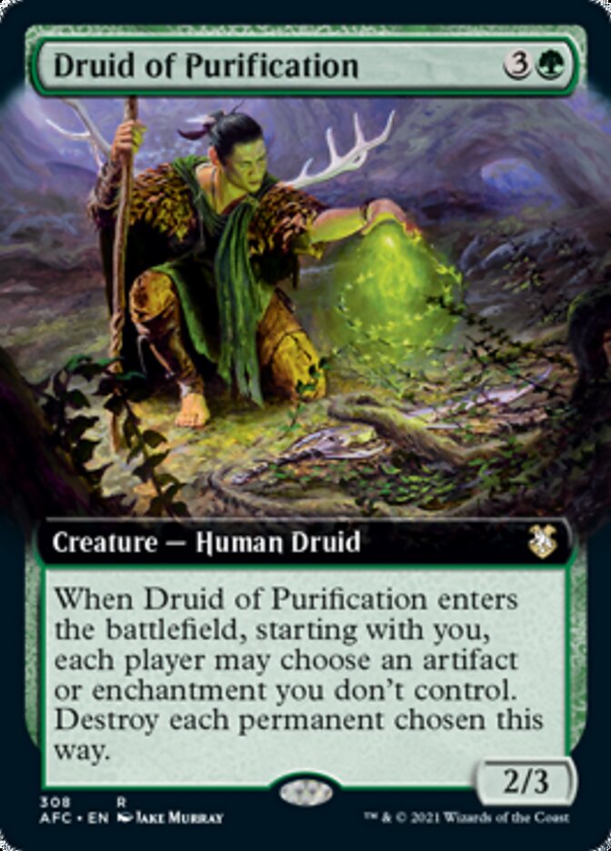 Druid of Purification (Extended Art) [Dungeons & Dragons: Adventures in the Forgotten Realms Commander] | Deep Dive Games St. Marys