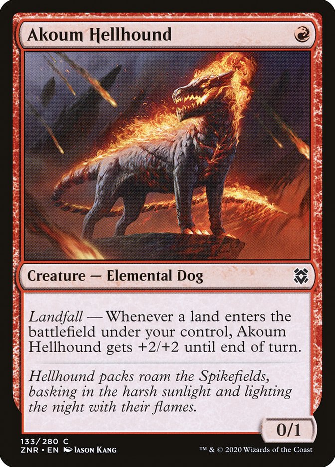 Akoum Hellhound [Zendikar Rising] | Deep Dive Games St. Marys