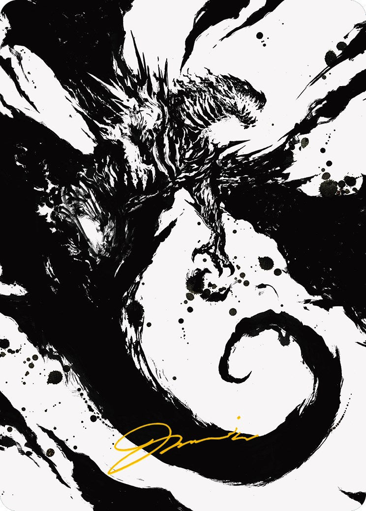 Capricious Hellraiser Art Card (Gold-Stamped Signature) [Phyrexia: All Will Be One Art Series] | Deep Dive Games St. Marys