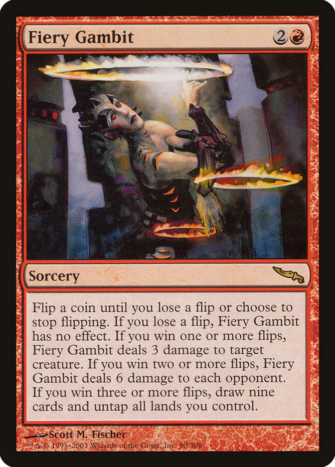 Fiery Gambit [Mirrodin] | Deep Dive Games St. Marys