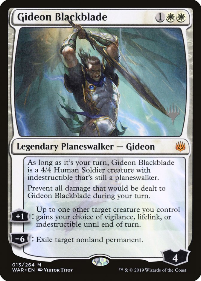 Gideon Blackblade (Promo Pack) [War of the Spark Promos] | Deep Dive Games St. Marys