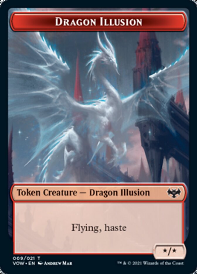 Insect // Dragon Illusion Double-Sided Token [Innistrad: Crimson Vow Tokens] | Deep Dive Games St. Marys