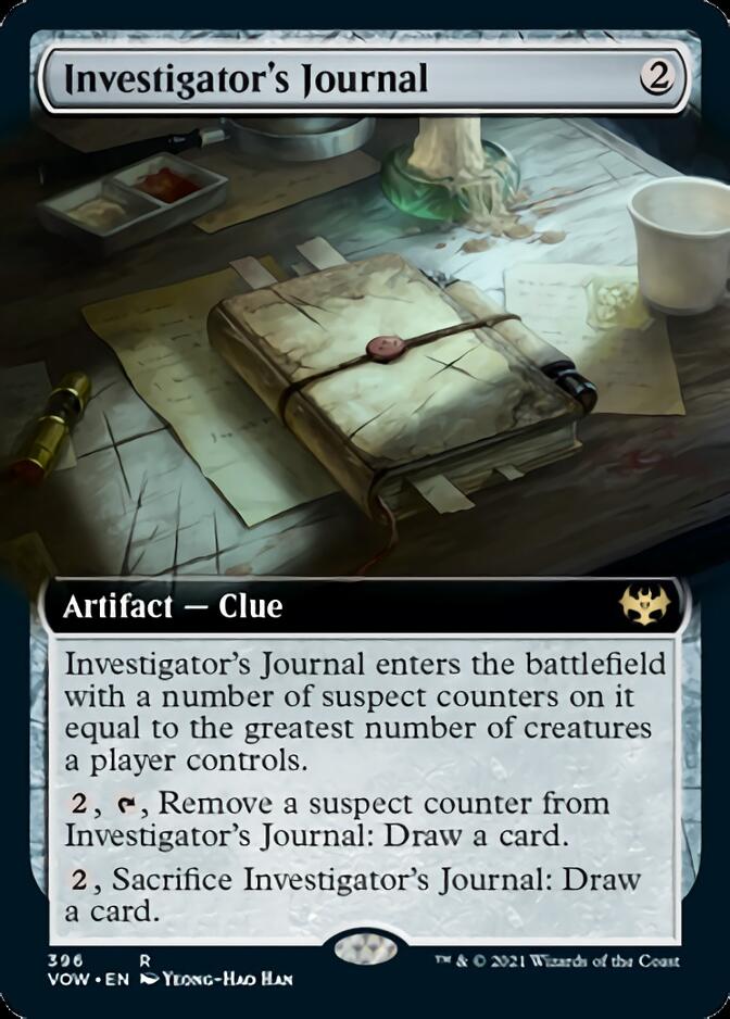 Investigator's Journal (Extended Art) [Innistrad: Crimson Vow] | Deep Dive Games St. Marys