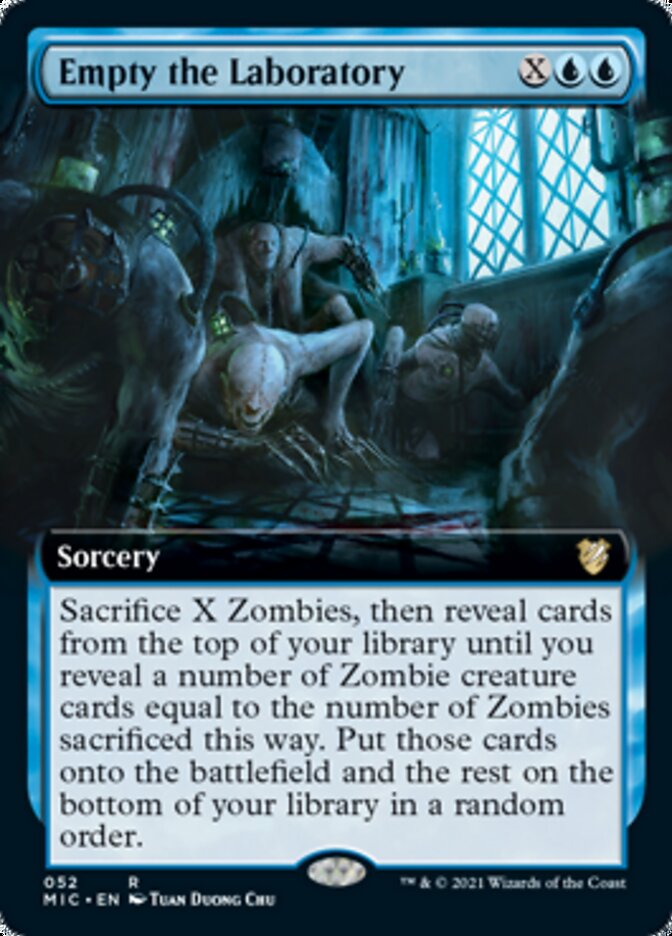 Empty the Laboratory (Extended Art) [Innistrad: Midnight Hunt Commander] | Deep Dive Games St. Marys