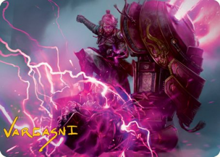 Voltage Surge Art Card (Gold-Stamped Signature) [Kamigawa: Neon Dynasty Art Series] | Deep Dive Games St. Marys
