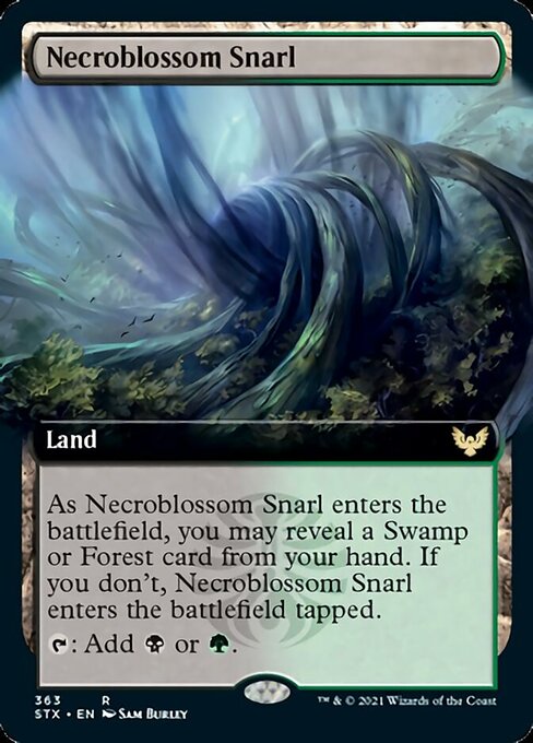 Necroblossom Snarl (Extended Art) [Strixhaven: School of Mages] | Deep Dive Games St. Marys
