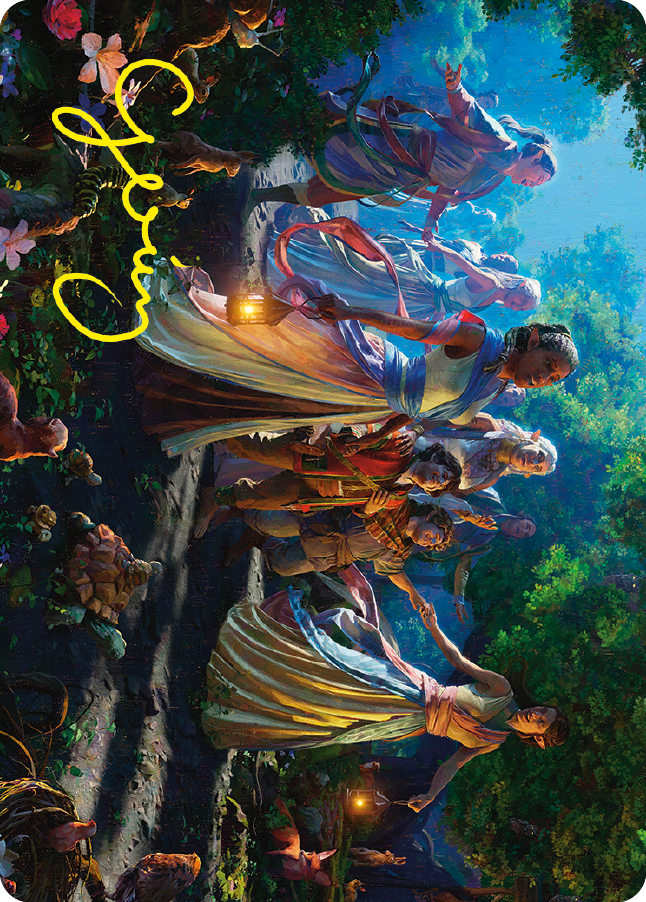 Realm Seekers Art Card (Gold-Stamped Signature) [The Lord of the Rings: Tales of Middle-earth Art Series] | Deep Dive Games St. Marys