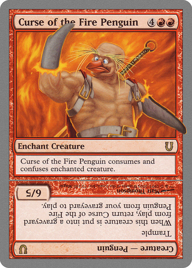 Curse of the Fire Penguin // Curse of the Fire Penguin Creature [Unhinged] | Deep Dive Games St. Marys