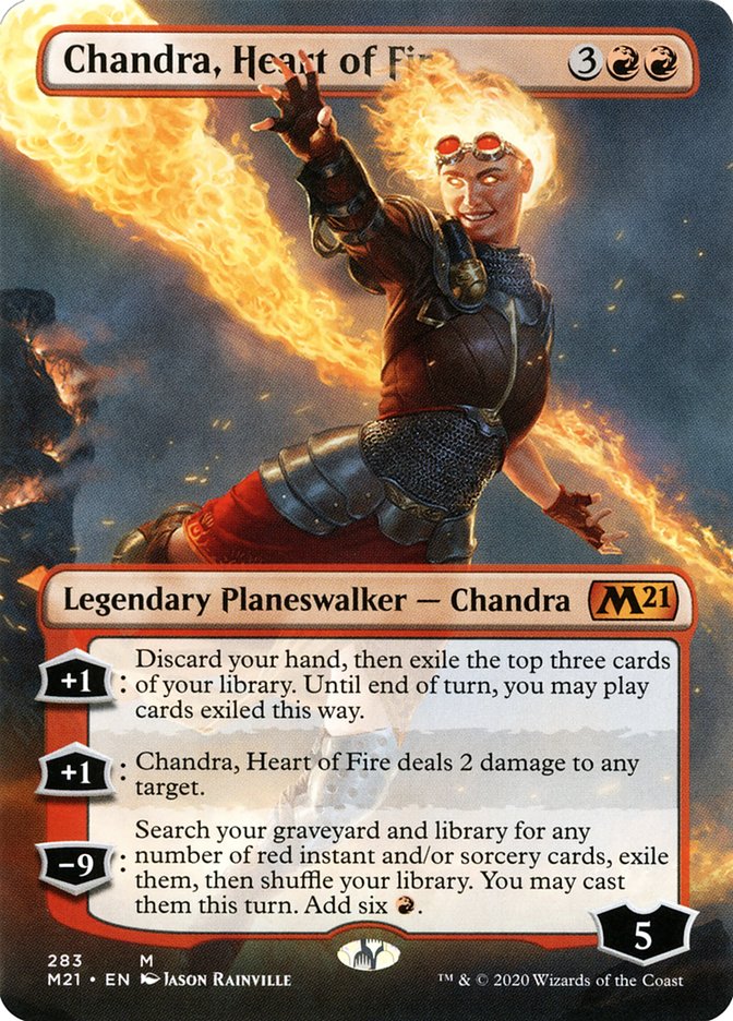 Chandra, Heart of Fire (Borderless) [Core Set 2021] | Deep Dive Games St. Marys