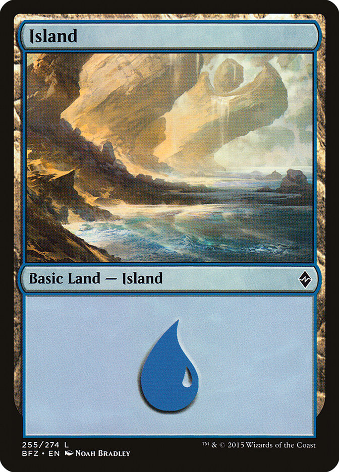 Island (255a) [Battle for Zendikar] | Deep Dive Games St. Marys