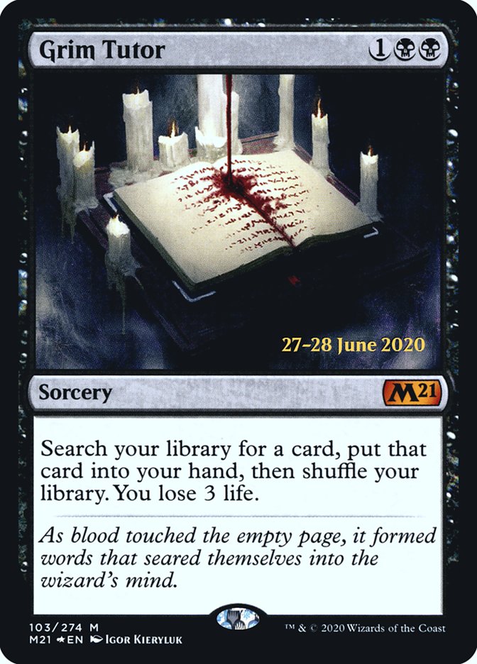 Grim Tutor [Core Set 2021 Prerelease Promos] | Deep Dive Games St. Marys