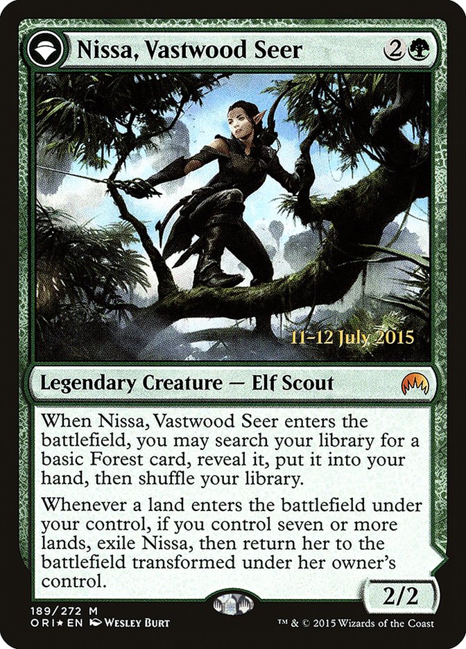 Nissa, Vastwood Seer // Nissa, Sage Animist [Magic Origins Prerelease Promos] | Deep Dive Games St. Marys