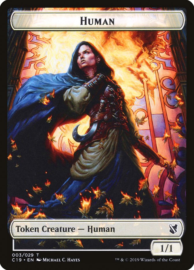 Human Token [Commander 2019 Tokens] | Deep Dive Games St. Marys