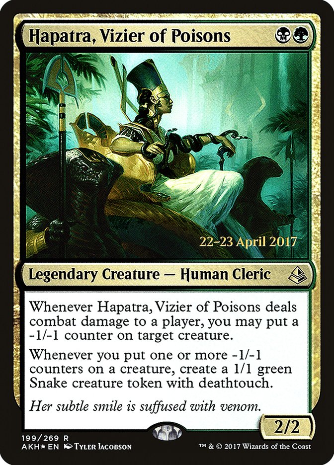 Hapatra, Vizier of Poisons [Amonkhet Prerelease Promos] | Deep Dive Games St. Marys