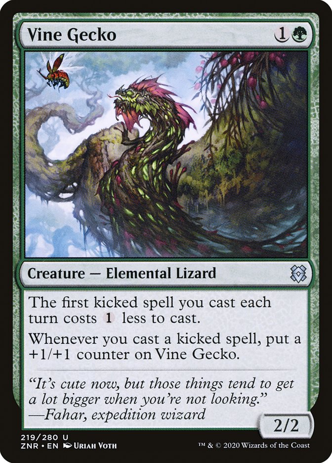 Vine Gecko [Zendikar Rising] | Deep Dive Games St. Marys