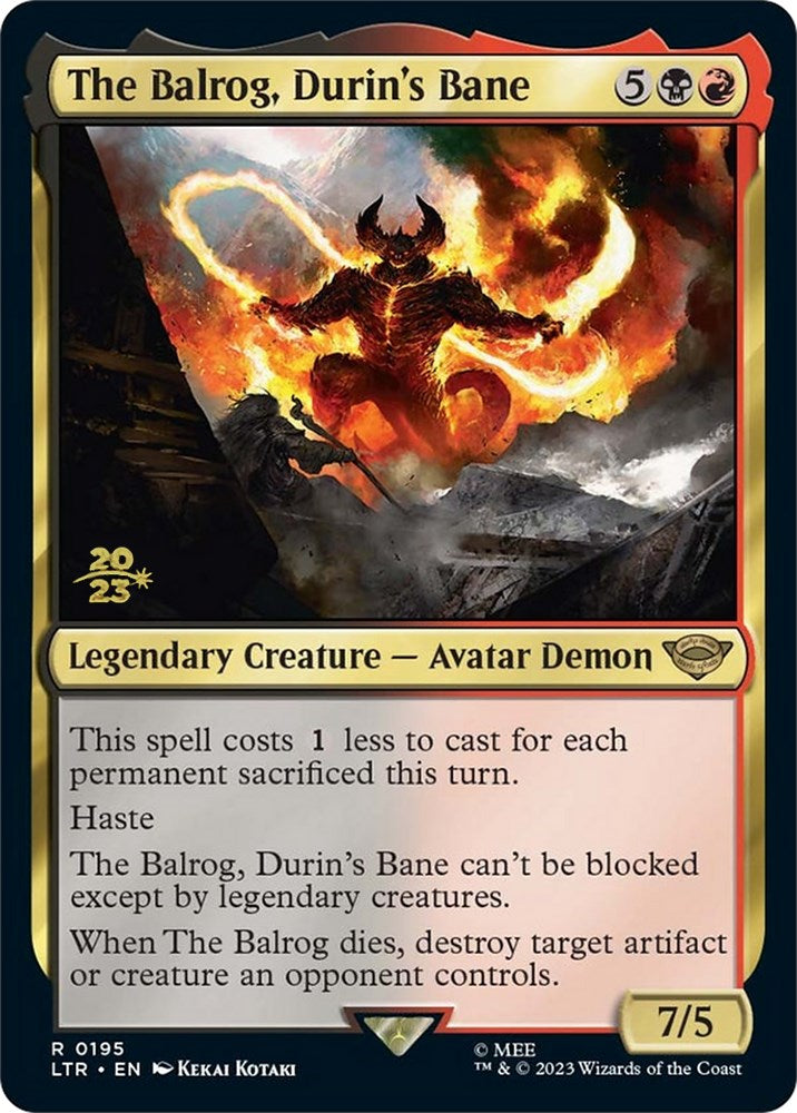 The Balrog, Durin's Bane [The Lord of the Rings: Tales of Middle-Earth Prerelease Promos] | Deep Dive Games St. Marys