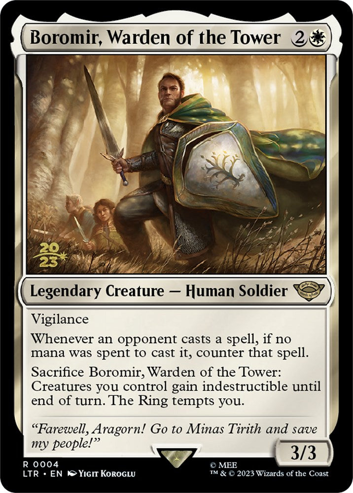 Boromir, Warden of the Tower [The Lord of the Rings: Tales of Middle-Earth Prerelease Promos] | Deep Dive Games St. Marys