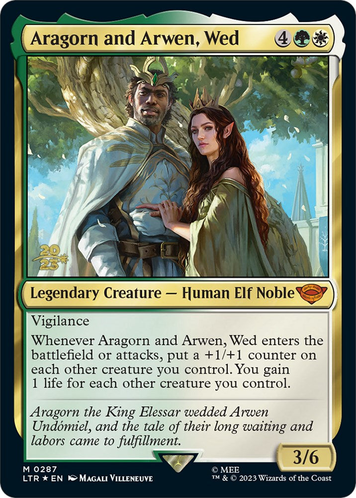 Aragorn and Arwen, Wed [The Lord of the Rings: Tales of Middle-Earth Prerelease Promos] | Deep Dive Games St. Marys