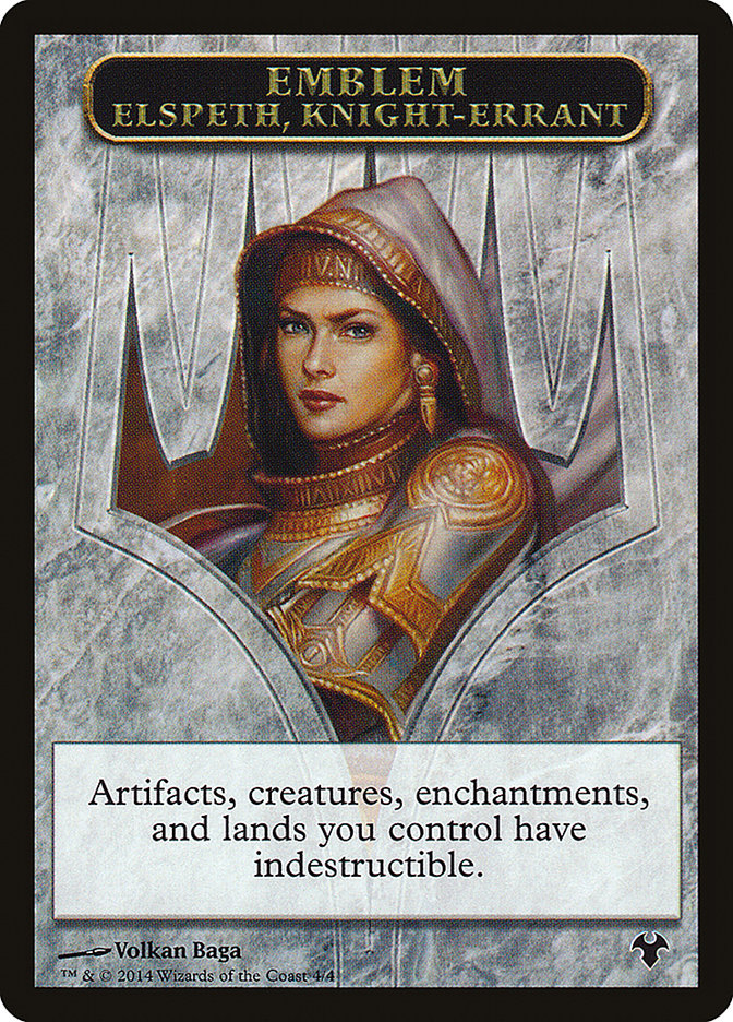 Elspeth, Knight-Errant Emblem [Modern Event Deck 2014 Tokens] | Deep Dive Games St. Marys