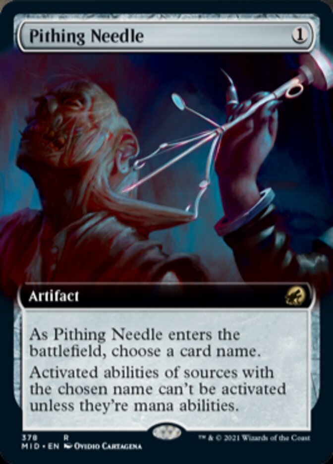 Pithing Needle (Extended Art) [Innistrad: Midnight Hunt] | Deep Dive Games St. Marys