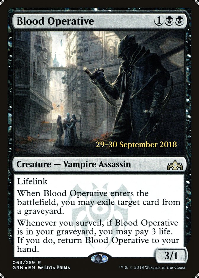 Blood Operative [Guilds of Ravnica Prerelease Promos] | Deep Dive Games St. Marys