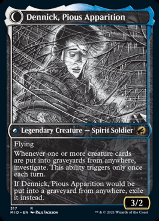 Dennick, Pious Apprentice // Dennick, Pious Apparition (Showcase Eternal Night) [Innistrad: Midnight Hunt] | Deep Dive Games St. Marys