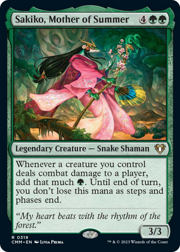 Sakiko, Mother of Summer [Commander Masters] | Deep Dive Games St. Marys