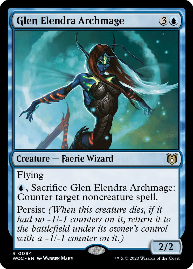 Glen Elendra Archmage [Wilds of Eldraine Commander] | Deep Dive Games St. Marys